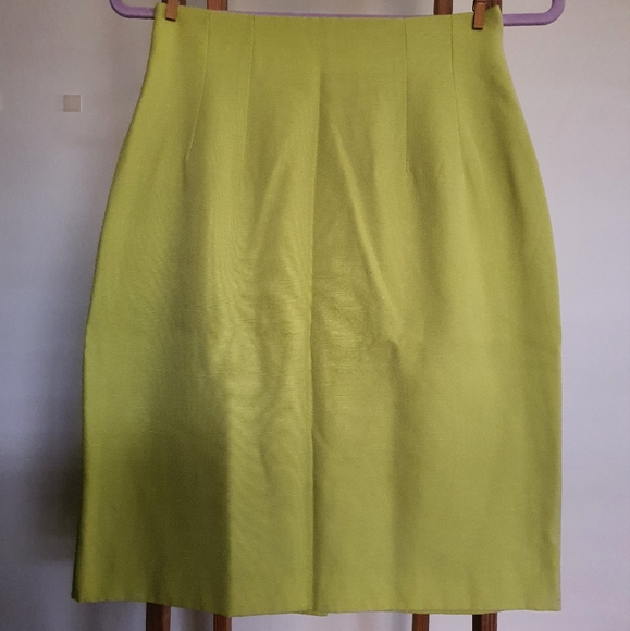 My Michele NY neon green high waisted pencil skirt - Picture 1 of 3